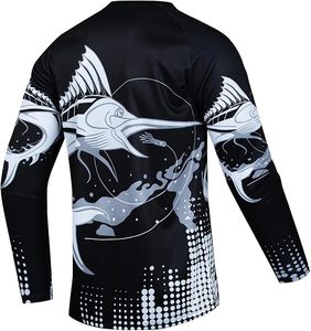 Camisa de Pesca con Protección Solar UPF 50+ UV, Ecológica, de Poliéster/Algodón, Transpirable, Antimicrobiana, de Secado Rápido, para Pesca al Aire Libre - Product Image 5