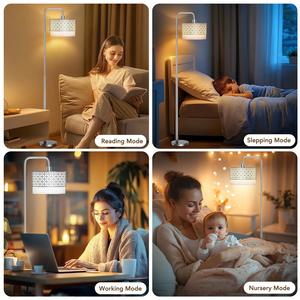 Lámpara de Pie Moderna con Arco Negro y Pantalla de Vidrio para Diseño de Sala de Estar Contemporánea - Product Image 4