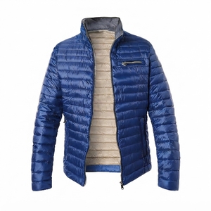 Custom Logo Men's <b>Padded</b> Pilot Bomber Jacket Stand Collar Waterproof Windproof Winter Zip Up Casual Outerwear - Product Image 6