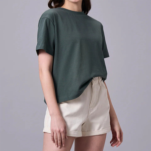 Camisetas de Verano para Mujer al por Mayor con Logotipo Personalizado, Corte Recto, Manga Corta, Secado Rápido, Transpirables, Sólidas, Informales - Product Image 4