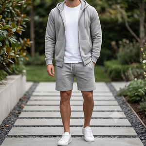 Wholesale Blank Unisex Tracksuit Summer Midweight Eco-Friendly 100% Polyester Quick Dry Mesh Two Piece <b>Set</b> Custom Logo Short - Product Image 5