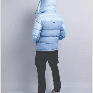 Custom Manufacturer's Men's Winter Jacket Puffer <b>Duck</b> <b>Down</b> <b>Coat</b> with Windproof Waterproof Hood Warm Reversible Plus Size Options - Product Image 2