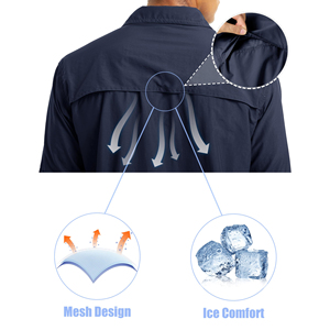 เสื้อเดินป่าสำหรับผู้ชาย ดีไซน์ดีที่สุด บริการ OEM น้ำหนักเบา ระบายอากาศได้ดี แห้งเร็ว สวมใส่ง่าย - Product Image 3