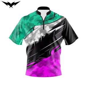 Camiseta de Boliche con Diseño Nuevo, Casual, Estampada con Transferencia de Calor, de Secado Rápido, con Bordado 3D, 100% Poliéster, Elegante - Product Image 3