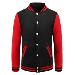 new breathable custom design top quality open zip up with round collar letter men jacket - Product Image 2