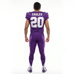 Maillot de football américain personnalisé imprimé, 100 % polyester, col en V, uniforme d'équipe, sans manches, évacuation de l'humidité, pour jeunes et enfants - Product Image 2
