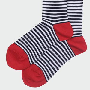 MKB ENTERPRISE Breathable Polyester Crew Sports <b>Socks</b> Men Striped Pattern Winter Cuff Comfortable Fit Everyday Use Wholesale - Product Image 5
