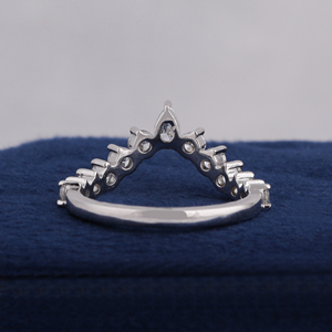 Bague de fiançailles pour femme en diamant de laboratoire, or massif 14 carats, coupe poire et ronde, style classique, certifiée IGI, 3,5-4 g, 1 TCW, couleur E - Product Image 5