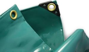 ผ้าคลุมเต็นท์รถบรรทุกพีวีซีสีเขียวสำหรับงานหนักผ้าใบกันน้ำมีลวดลายเคลือบและผ้าทอแบบธรรมดาสำหรับใช้ในอุตสาหกรรม - Product Image 4