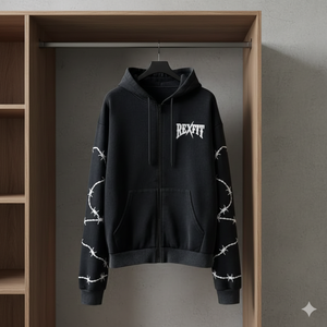 Nouvelle Arrivée 2026 – Sweat à Capuche Oversize Streetwear avec Fermeture Éclair, 100% Coton Molletonné, Impression Graphique, Épaules Tombantes - Product Image 4