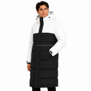 Parka matelassée à capuche pour homme, longue, épaisse, chaude, d'hiver, en duvet, résistante à l'eau, respirante, pour l'extérieur, par temps froid, vente en gros - Product Image 3