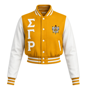 เสื้อแจ็คเก็ตบอมเบอร์ผ้าซาตินสำหรับผู้หญิง Sigma Gamma Rho น้ำหนักเบา สวมใส่สบาย ซิปหน้า แฟชั่นสตรีทแวร์สำหรับชมรมนักศึกษา เสื้อผ้าสั่งทำพิเศษ - Product Image 1