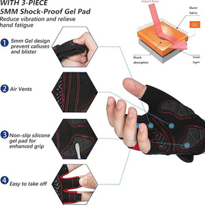 Cycling Gloves Breathable Anti <b>Slip</b> Gel Pad Biking Gloves <b>Half</b> Finger Road Bike Bicycle Gloves Breathable Fabric Comfortable - Product Image 5