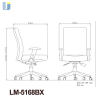 Chaise de bureau exécutive ergonomique moderne, mousse PU haute densité, tissu confortable, hauteur réglable, pivotante, dossier moyen