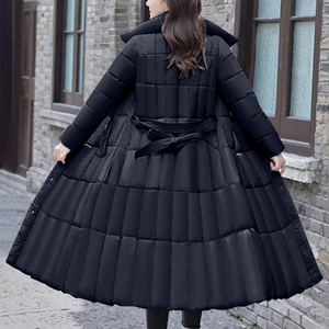 Veste d'hiver matelassée pour femme, fermeture éclair, manches longues, à capuche, respirante, couleur personnalisée, service OEM - Product Image 3