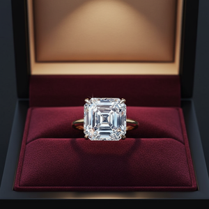 แหวนหมั้นแบบมินิมอลทรงแอชเชอร์ ประดับเพชรโมอิสซาไนต์เลียนแบบเพชร ตัวเรือนเงินแท้ 925 สำหรับเป็นของขวัญ - Product Image 1