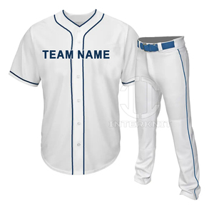Uniformes de baseball courts personnalisés brodés et imprimés en gros, professionnels, 100 % polyester, séchage rapide, protection UV UPF 50 par sublimation - Product Image 1