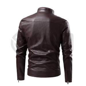 Chaqueta de Motocicleta de Cuero para Hombre, Nueva, de Alta Calidad, Diseño Personalizado, a la Moda, Resistente al Viento, Talla Grande, Piel de Oveja - Product Image 2