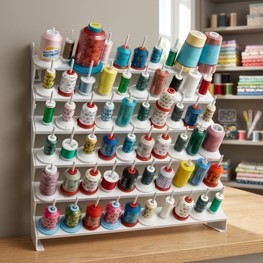 AA0064 Porte-fils pour 60 bobines |   Support pour 60 bobines de fil à coudre, organiseur de fil à coudre, support de rangement pour bobines de fil à coudre - Product Image 6