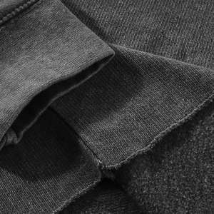 Sweat-shirt à capuche court pour femme, couleur anthracite, décontracté, à manches longues, avec cordon de serrage - Product Image 3