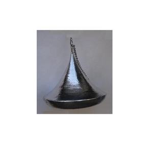 Lampe suspendue industrielle vintage de style nautique abat-jour martelé en métal en forme de cône à deux tons pour la décoration intérieure salon plaqué - Product Image 4