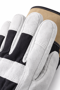 Gants de travail industriels en cuir pour la manipulation du bois avec coutures renforcées et dos en tissu durable pour les acheteurs B2B - Product Image 4