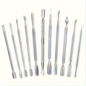 Custom Double Sided Stainless Steel Nail Cuticle Pusher & Manicure Tool Reusable for Professional Salon Use Removing Dead Skin - Product Image 5