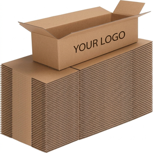 Custom Logo Flexographic Printing Recycled Corrugated Board Paperboard <b>Box</b> Business Shopping Shipping Mailer Packaging Wholesale - Product Image 5