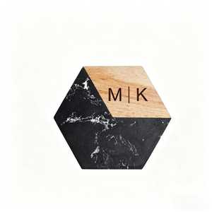 Decorative Wood Marble <b>Drink</b> <b>Coaster</b> Set Premium Handmade Stone <b>Coasters</b> for Restaurant Cafe And Hotel Use - Product Image 6