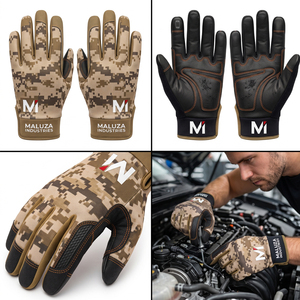 Custom Touchscreen Mechanics Work <b>Gloves</b> Vibration Proof Synthetic Leather Palm Industrial Workshop Safety General Purpose - Product Image 6