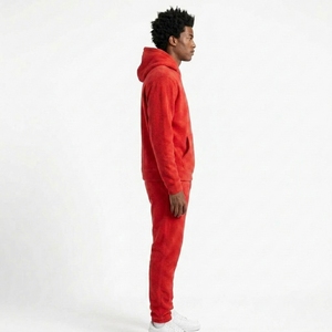 Men 2 Piece Hoodie <b>Tracksuit</b> Set Pullover Fleece Jogger Pants Active Running Lightweight Custom OEM Wholesale Manufacturer - Product Image 3