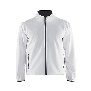 <b>Men's</b> <b>White</b> Fleece Motorcycle <b>Jacket</b> Stand Collar Zipper Closure Windproof Casual Winter Wear Regular Fit Polyester Front - Product Image 1