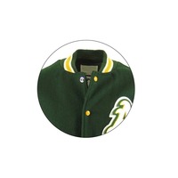 Blouson bomber slim fit en toile rouge pour homme, manches en cuir noir, col montant, respirant, fermeture éclair, idéal pour les sports d'hiver