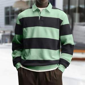 Chemise de rugby pour homme la plus vendue, 100 % coton, qualité supérieure, manches longues, séchage rapide, design personnalisé, étiquettes logo multicolores - Product Image 1