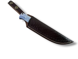 Cuchillo de caza Drop Point con hoja de acero inoxidable, mango de hueso teñido, hoja fija de 9 pulgadas, cuchillo de supervivencia para exteriores de espiga completa, OEM personalizado - Product Image 6