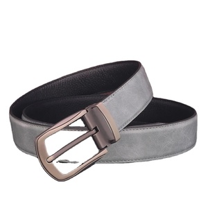 Haute qualité boucle ardillon en cuir véritable créateurs de mode ceintures hommes décontracté luxe sangle gris peau de vache jeunes hommes ceinture homme - Product Image 1