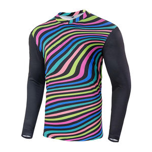 Maillot de vélo de montagne de haute qualité à manches longues, anti-UV, respirant, extensible, maillot de cyclisme OEM ODM, maillot de VTT - Product Image 1
