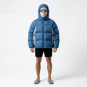 Vestes matelassées pour hommes en gros, prix d'usine, en nylon, pour l'hiver, avec capuche, logo personnalisé, faible MOQ, prêtes à être expédiées - Product Image 2