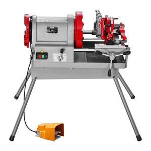 900W Electric 2-Speed Pipe Threader Machine 1/2 4 Inch Pipes <b>Threading</b> Cutter <b>Tool</b> with Foot Pedal Power Pipe Threaders - Product Image 1