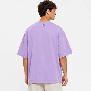 เสื้อยืดโอเวอร์ไซส์ลำลองสำหรับผู้ชาย ออกแบบมาให้สวมใส่สบาย ผ้าเนื้อนุ่ม แขนสั้น คอกลม เหมาะสำหรับใส่ในชีวิตประจำวันและกิจกรรมกลางแจ้ง - Product Image 3