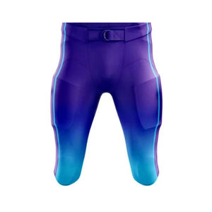 Conjunto de Uniforme de Fútbol Americano para Hombre, Sublimado, Manga Corta, Absorbente de Humedad, Ajustado, Degradado Azul Morado 50 - Product Image 3