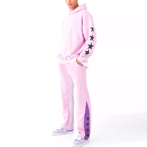 Survêtements pour hommes de haute qualité fabriqués en usine, fournisseur direct, vêtements de jogging, survêtement évasé surdimensionné personnalisé pour hommes - Product Image 1