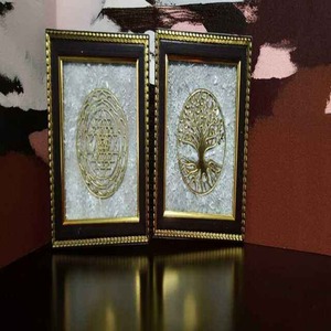 Cadre Arbre de Vie en Pyrite de Haute Qualité – Artisanat Indien Fait Main, Décoration d'Intérieur, Cadeau, Vente en Gros - Product Image 1