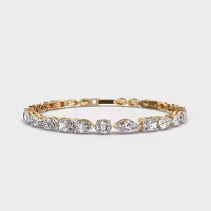 Bracelet de tennis en forme de papillon Evergreen en moissanite pour acier inoxydable/argent/or certifié – Tendance unisexe, vente en gros - Product Image 1