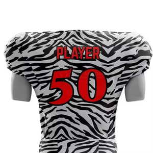 Uniforme de Fútbol Americano Personalizado para Hombre, Ligero, Transpirable, de Malla, Manga Corta, con Nombre de Equipo, Talla Grande, 100% Poliéster, Frente Sólido - Product Image 3