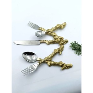 Hot Selling Durable Rust Resistant Stainless Steel Mirror Polished Cutlery Set Including 2 Spoon , <b>Knife</b> & Fork Eye Catching Set - Product Image 6