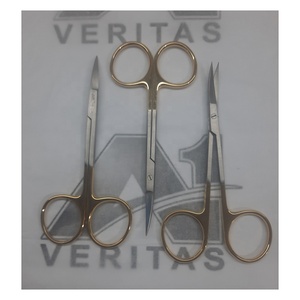 A-1 Veritas ชุดกรรไกรผ่าตัดแบบไร้ท่อชุบทองครึ่งชุดเครื่องมือผ่าตัดสเตนเลสสตีลใช้ซ้ำได้ชุดปฐมพยาบาล ISO 13485 - Product Image 1
