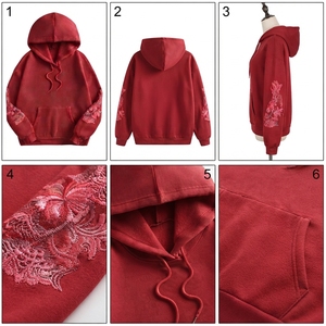 Factory Wholesale Premium 100% Cotton Embroidered Hooded Sweatshirt Digital Printing Oversized Fit for Spring Casual Fashion - Product Image 4