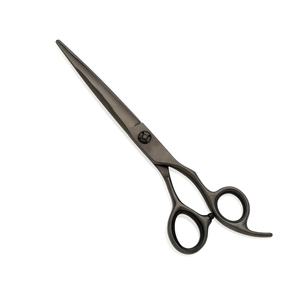Tijeras Profesionales para Barbería, Color Negro, para Diestros, Tijeras de Barbero con Mango Largo y Resorte Ajustable para Recortar el Cabello - Product Image 2