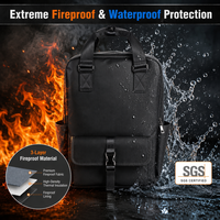 Sac à dos portable ignifuge et imperméable de grande capacité, multi-poches, pour ordinateur portable, sacs et étuis à usage spécial